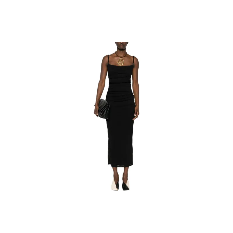 NANUSHKA Alexa Ruched Midi Dres-1