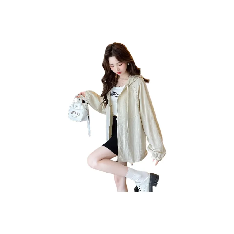 Tonlion Jackets Coats Women's Beige Apricot-4