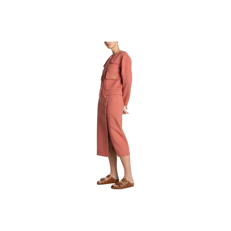 St. John Clasp-fastening Wool-cashmere Skirt-3