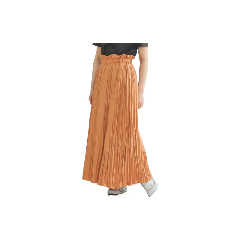 Beams Casual Long Skirts Women's Orange-2