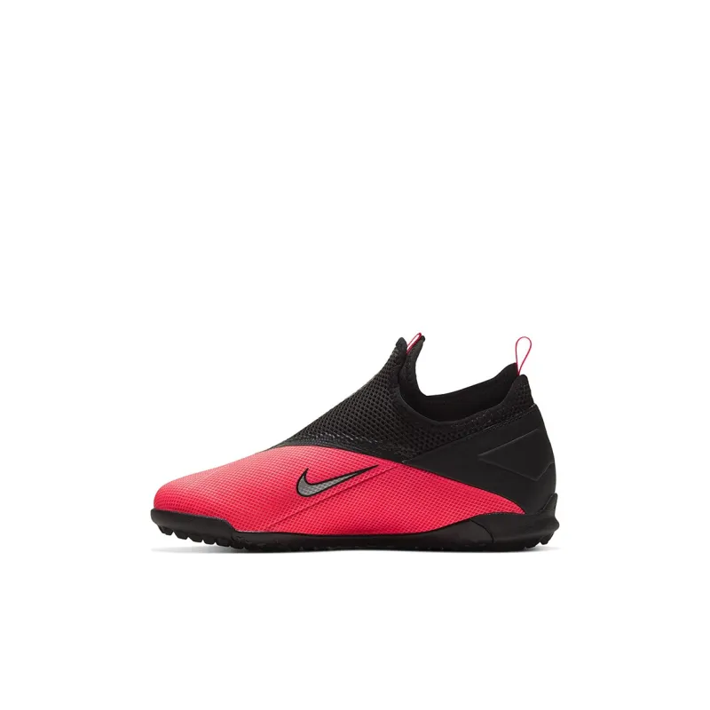 Nike Anti Slip Wear Resistant Mid Top Kids' Soccer Shoes Black Red Kids'-0
