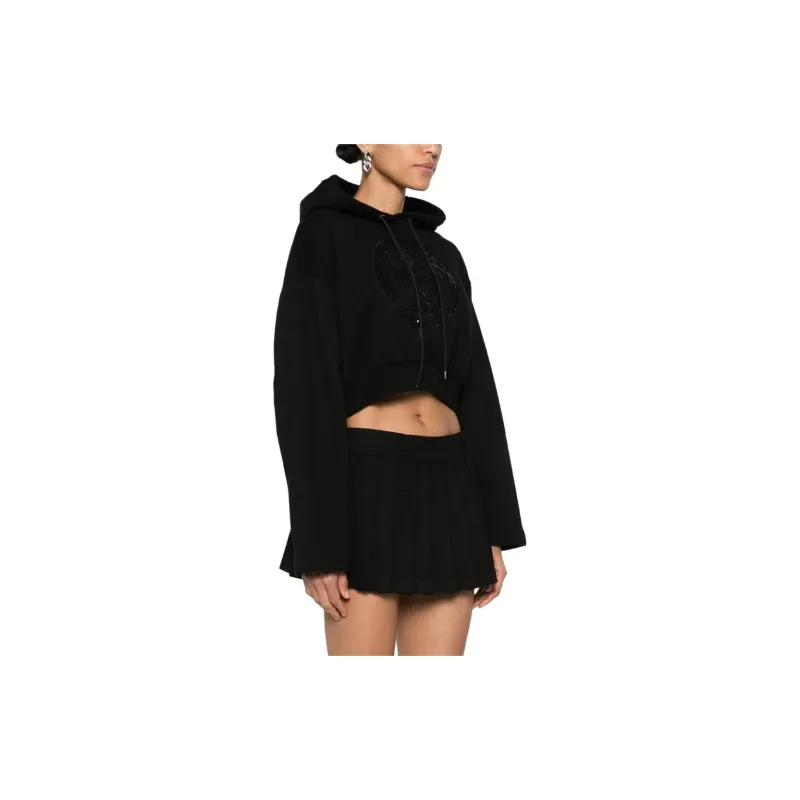 VERSACE Medusa Head-embellished Cropped Hoodie-3
