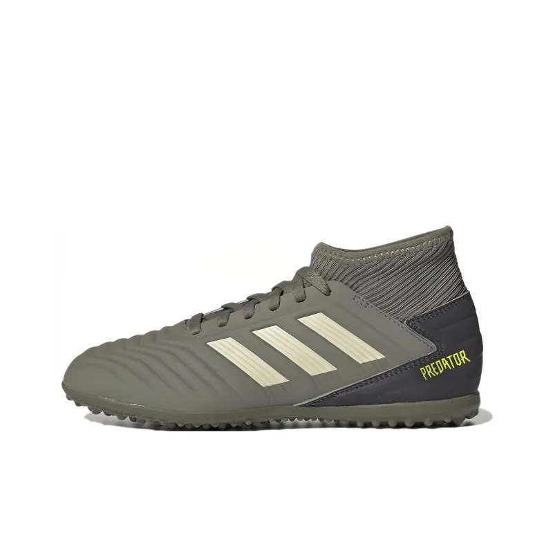 Adidas Predator 19.3 Anti-Slip Wear-Resistant Mid-Top Kids' Soccer Shoes Gray Teenagers-0