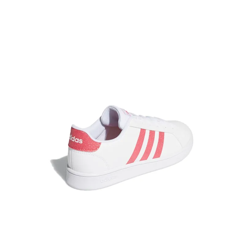 Adidas Grand Court White Real Pink Kids-3