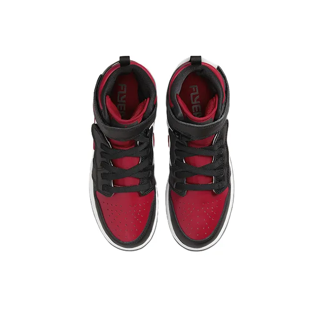 Jordan 1 High FlyEase Black White Fire Red GS-3