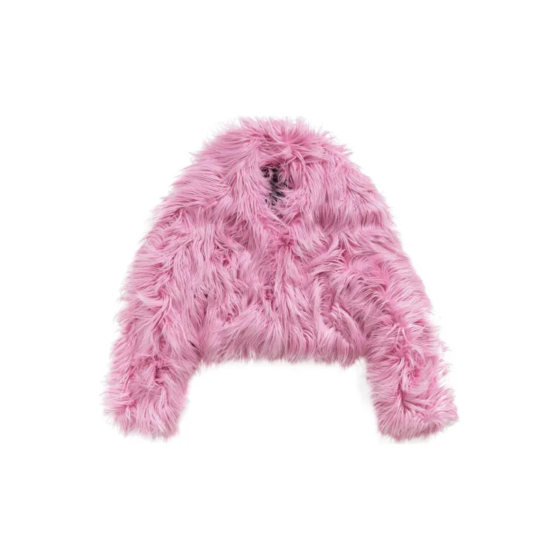 Bimba Y Lola Oversize Faux Fur Jacket-0