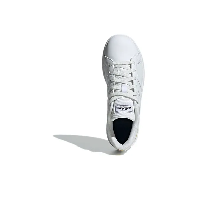 Adidas Neo GRAND COURT K Abrasion Resistant Low Top Skateboard Shoes Pure White Kids'-4