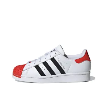 LEGO x Adidas Originals 360 J Abrasion Resistant Slip Resistant Low Top Skateboard Shoes White Black Red Teenagers