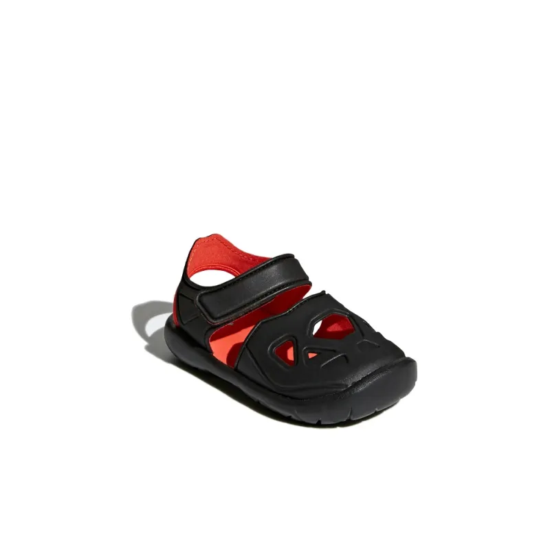Adidas Neo Fortaswim Low Top Toddler Shoes Black Red Infant And Toddler-2