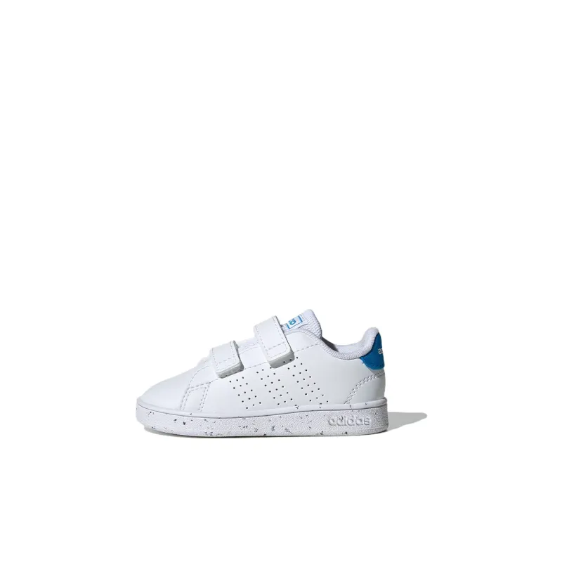 Adidas Neo ADVANTAGE Advancourt Anti Slip Wear Resistant Low Top Skateboard Shoes White Blue Infant And Toddler-0