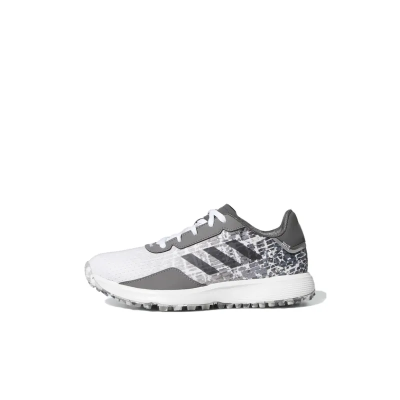 Adidas S2G Juniors' Spikeless Golf K Abrasion Resistant Kids' Training Shoes White Gray Kids'-0