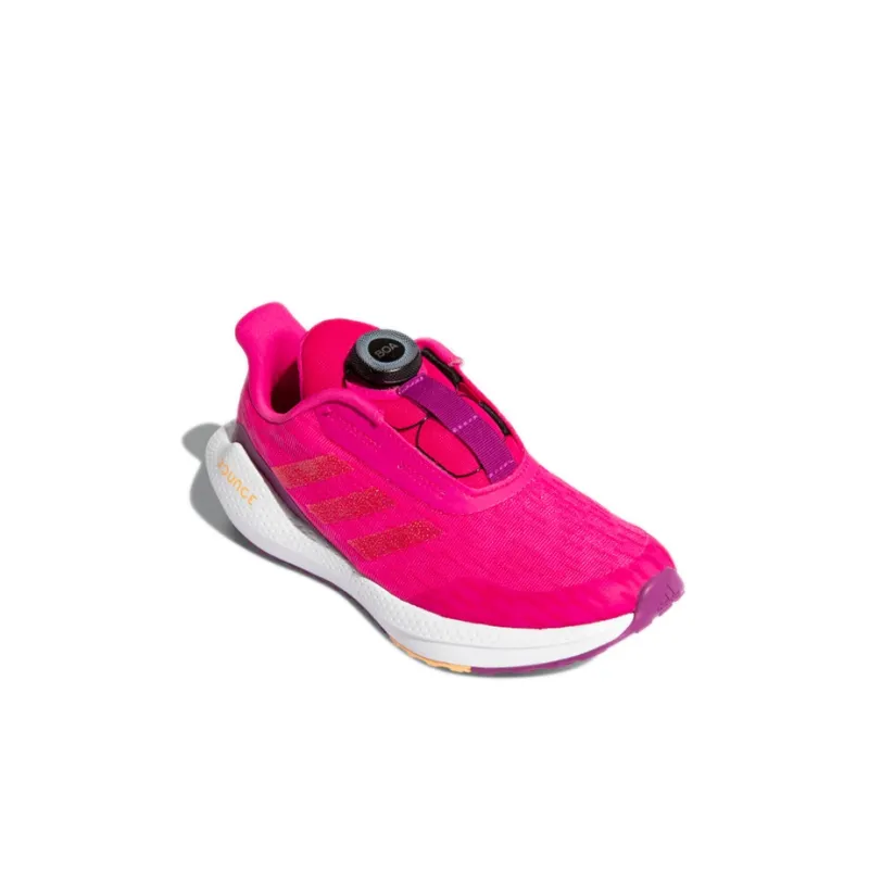 Adidas EQ21 Run Freelock K Anti-Slip And Wear-Resistant Breathable Low-Top Kids' Running Shoes Rose Red Kids'-2