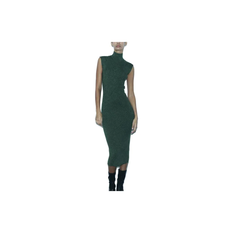 ZARA Sleeveless Dresses Women's Green-2