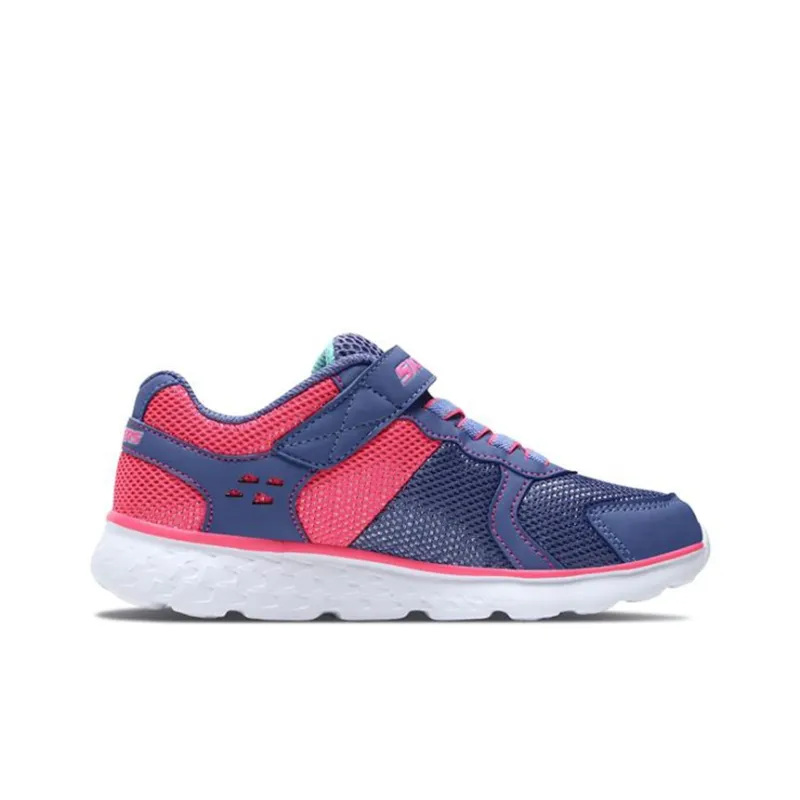Skechers Go Run 400 Sparkle Sprinters Low Top Running Shoes Blue Pink Teenagers-1