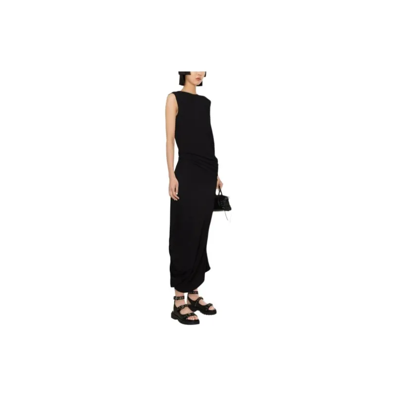 Lemaire Draped Crepe Maxi Dress-4