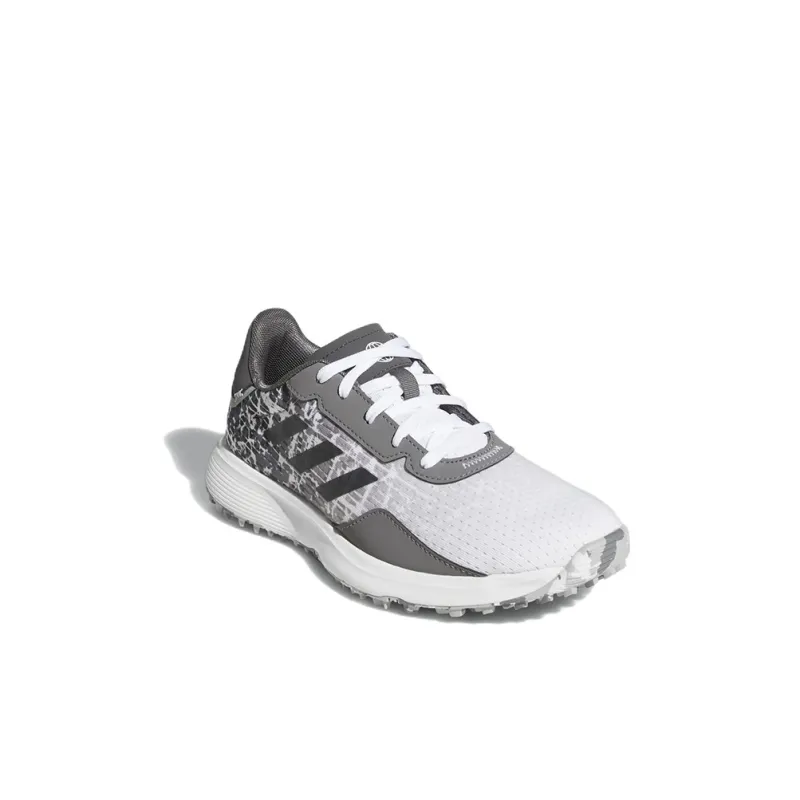 Adidas S2G Juniors' Spikeless Golf K Abrasion Resistant Kids' Training Shoes White Gray Kids'-2
