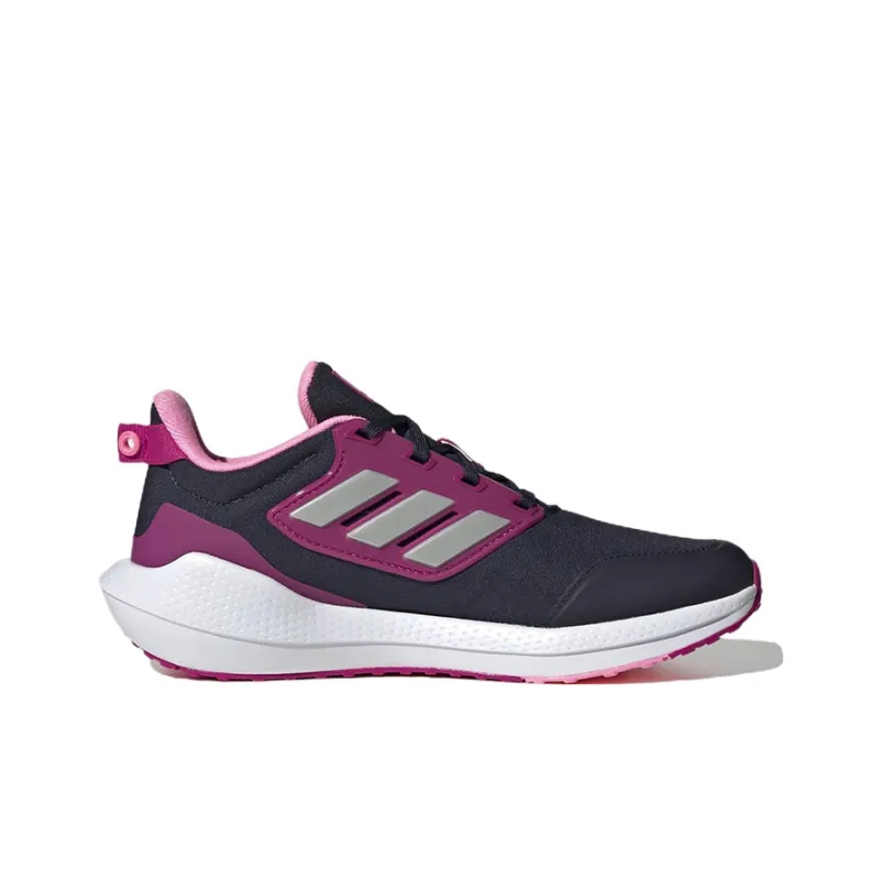 Adidas EQ21 Slip Resistant Cushioning Wear Resistant Low Top Kids' Running Shoes Silver Pink Teenagers-1