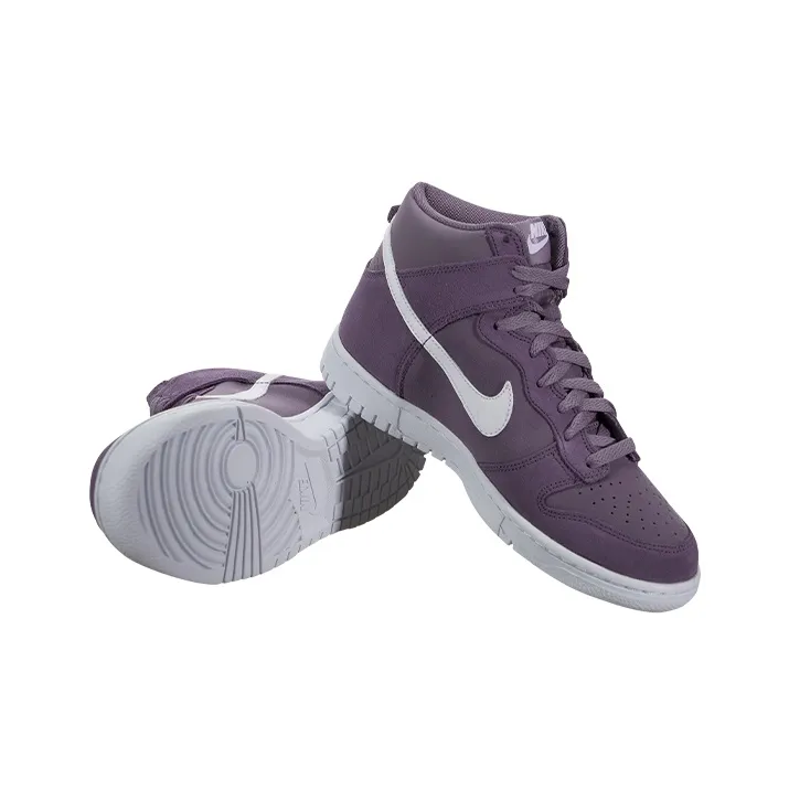 Nike Dunk High Top Kids' Skateboarding Shoes White Purple Teenagers-3