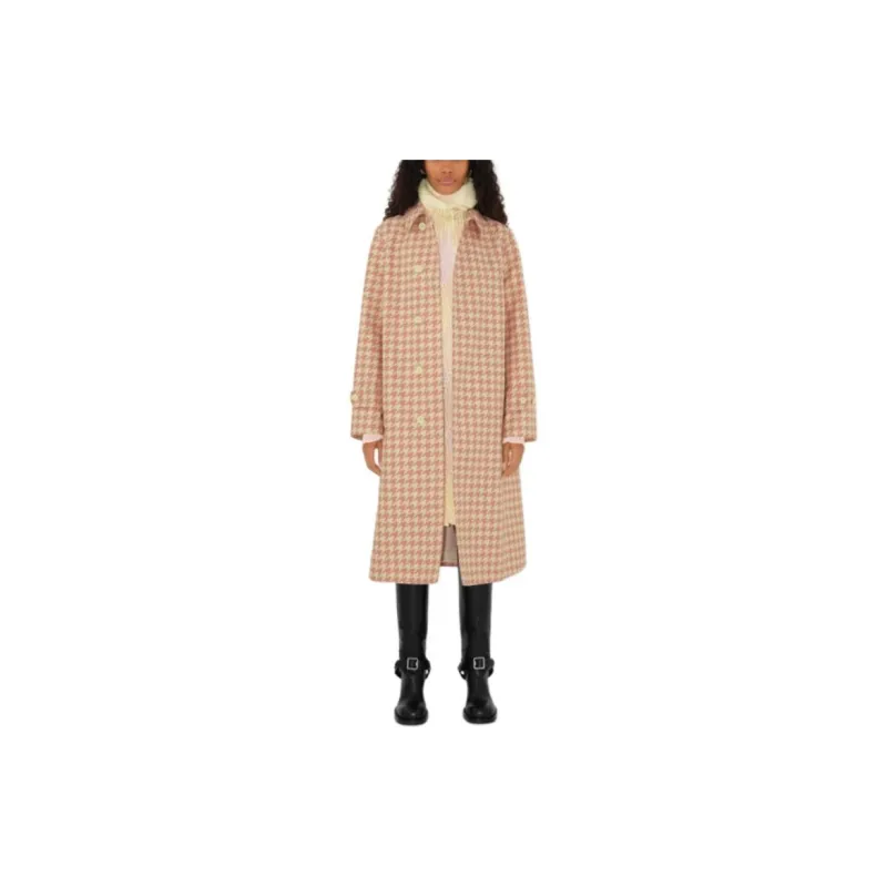 Burberry Check-Pattern Long Sleeved Coat-2
