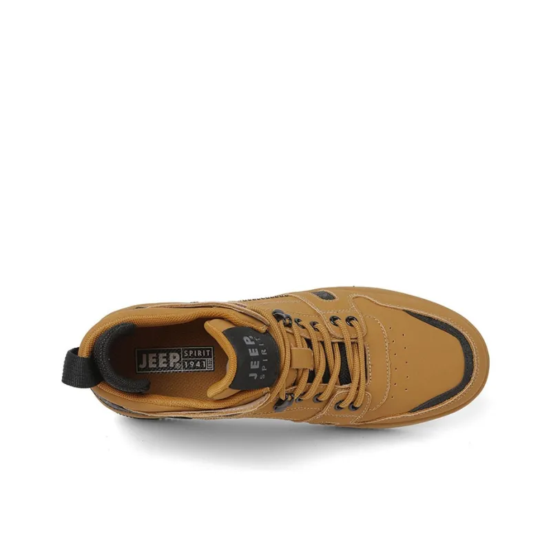 JEEP SPIRIT Skateboard Shoes Men Mid Top Sunrise Yellow-4