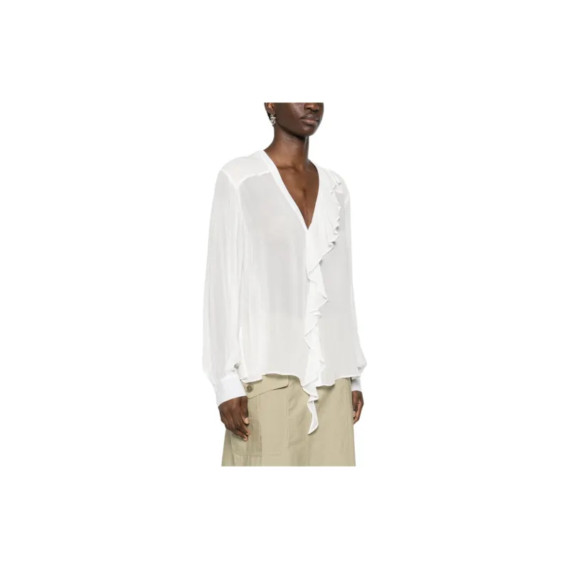 PINKO Ruffled Long sleeve Shirt-11