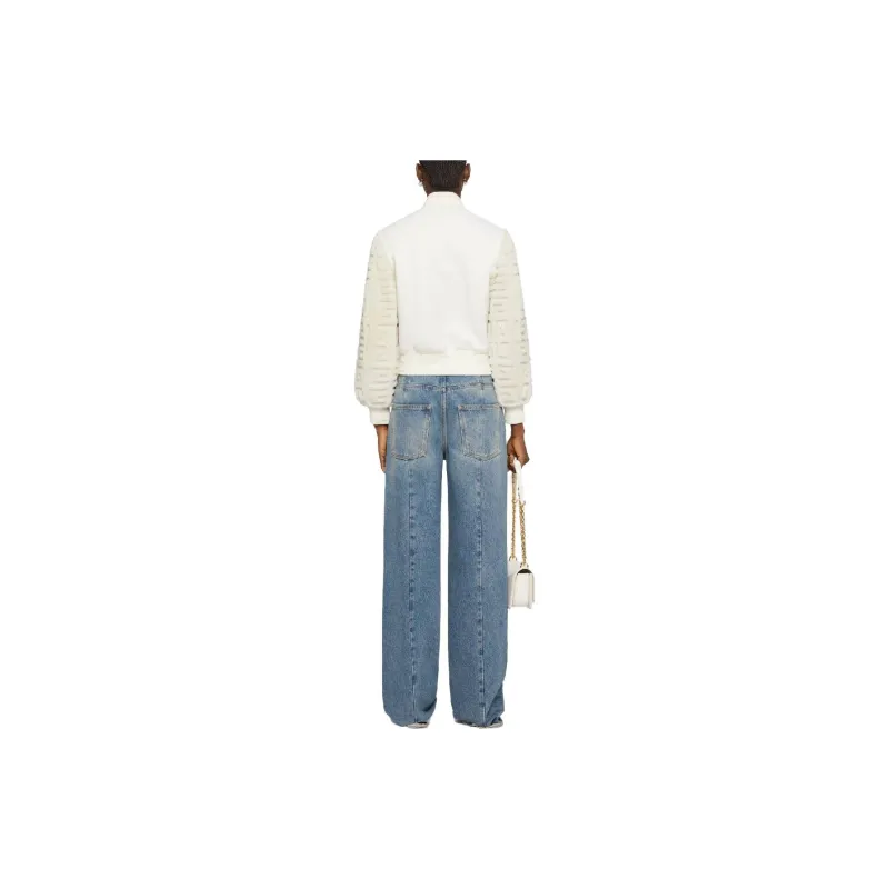 Givenchy Cropped Varsity Jacket 'White'-2