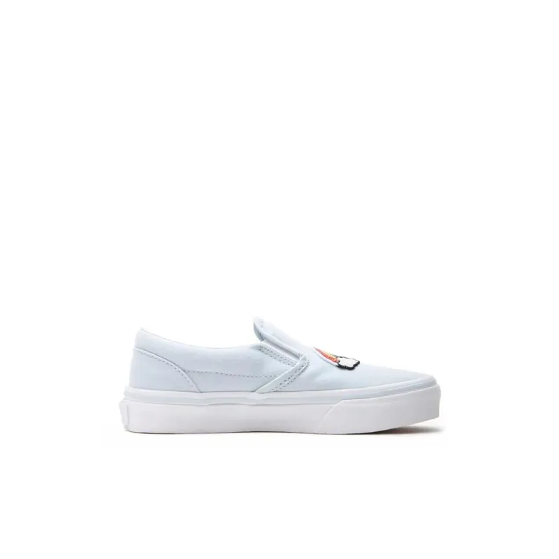 Vans Slip-on Low-Top Kids' Skateboarding Shoes Light Blue Rainbow Children Aged 3-7 Years Old-1