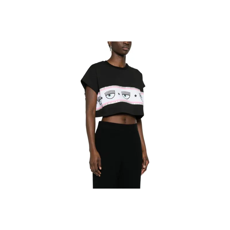 CHIARA FERRAGNI Maxi Logo Mania Crewneck T-Shirt-3