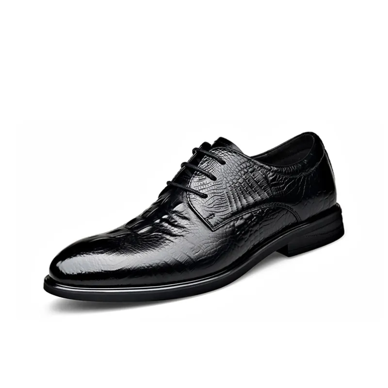 LAORENTOU Dress Shoes Men Low Top Black-1