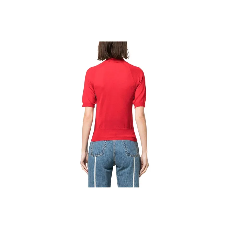 Vivienne Westwood Orb Embroidered Short Sleeved Knitted Top-1