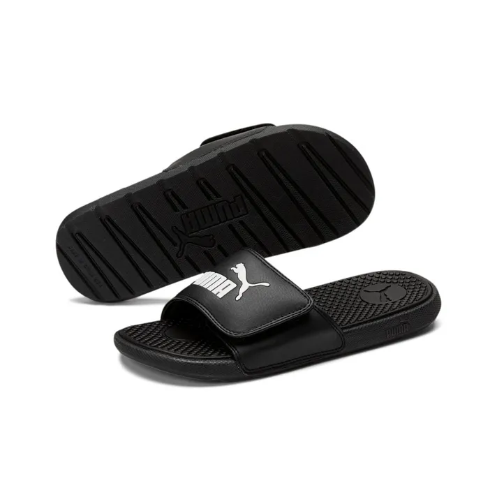 Puma Cool Cat 5 Slide Little Kid 'Black White'-3