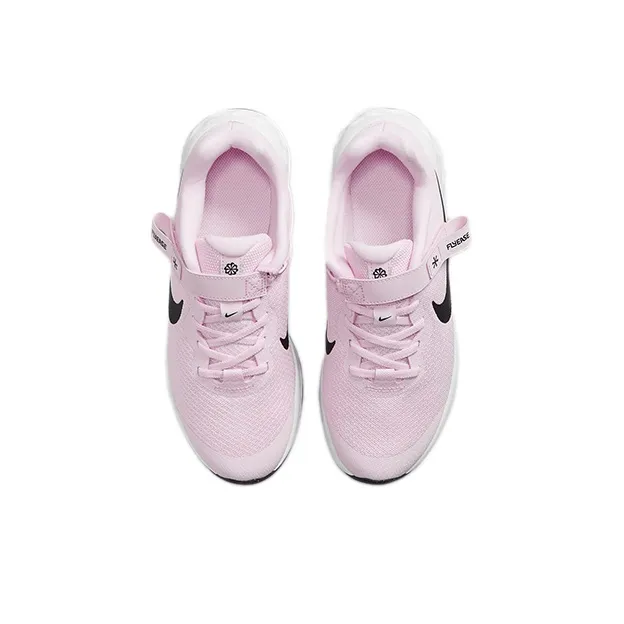 Nike REVOLUTION 6 Slip Resistant Lightweight Cushioning Low Top Kids' Running Shoes Pink Unisex-3