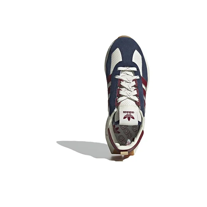 Adidas Originals J Abrasion Resistant Low Top Sports Casual Shoes Blue Red Teenagers-4