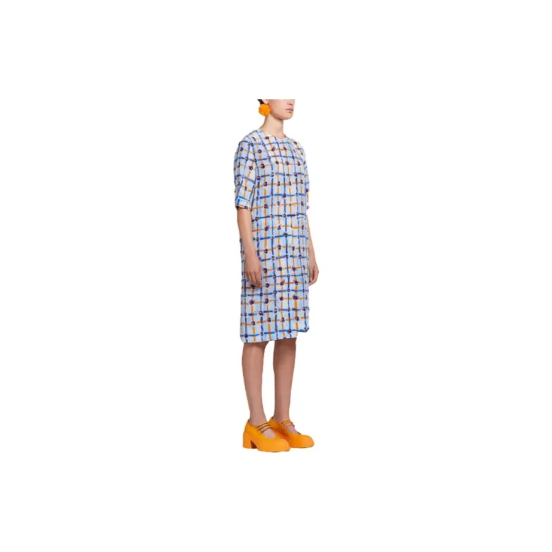 MARNI Floral print Asymmetric Midi Dress-3