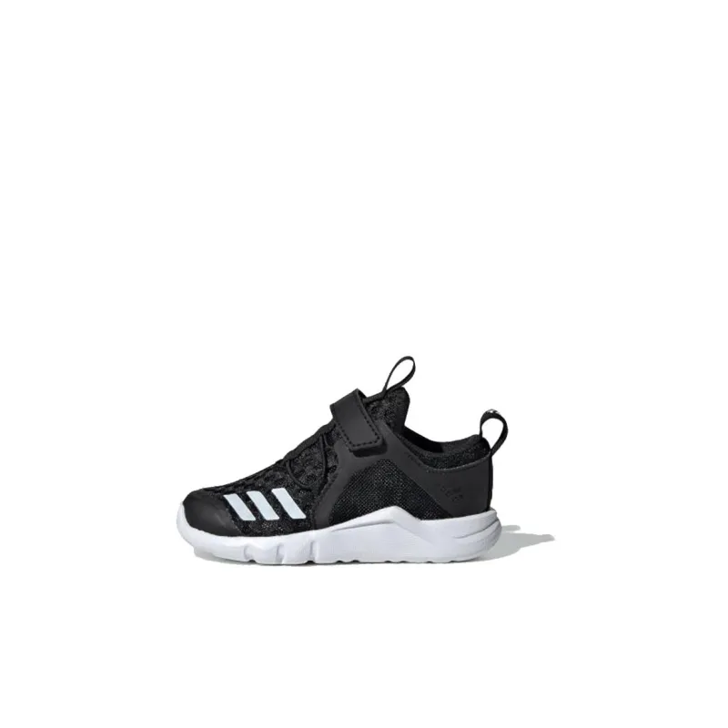 Adidas Rapidafle Durable Breathable Low-Top Toddler Shoes Black White Infant And Toddler-0