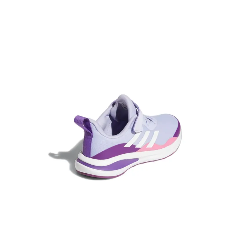 Adidas Fortarun Elastic Lace Top Strap Running Low-Top Kids' Running Shoes Gray Purple Kids'-3