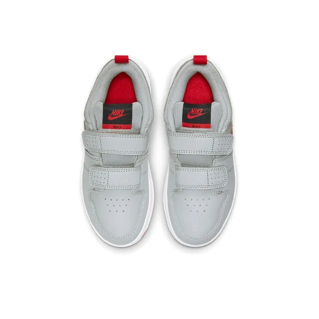Nike Pico 5 Cushioning Anti-Slip Wear-Resistant Breathability Sports Casual Shoes Gray Red Children Aged 3-7 Years Old-3