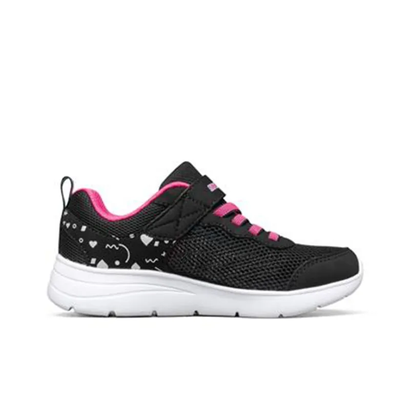 Skechers Great News Cushioning Anti-Slip And Wear-Resistant Low-Top Running Shoes Black Teenagers-1