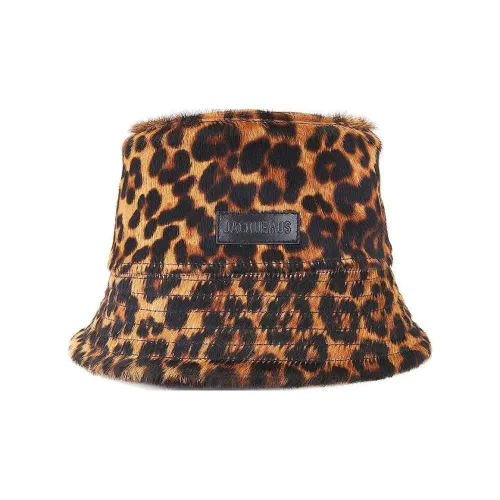 Jacquemus Leather Bucket Hats Unisex Brown