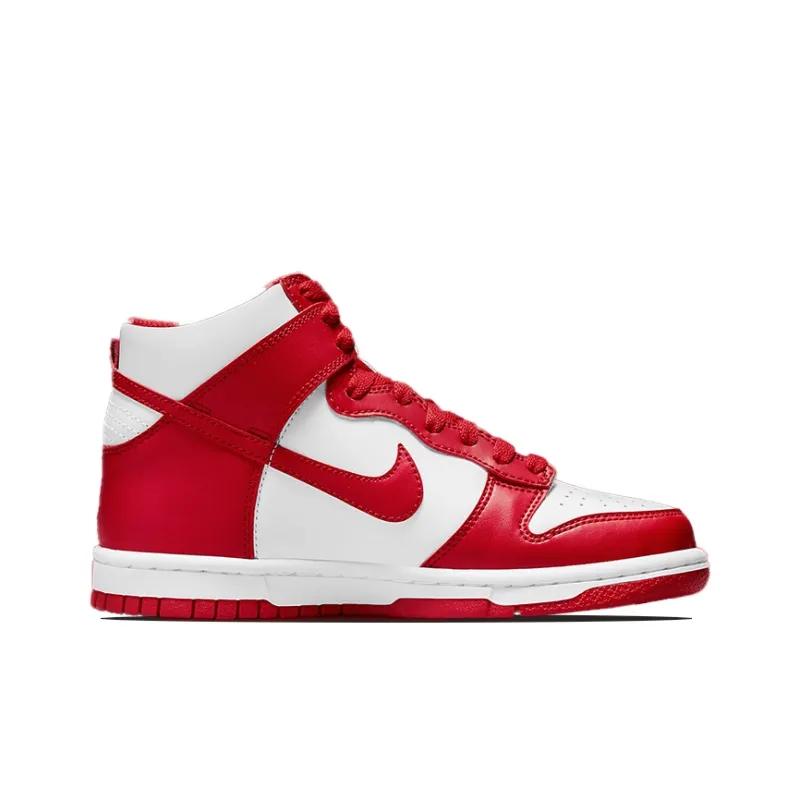 Nike Dunk High Championship White Red White Tongue Tag GS-1