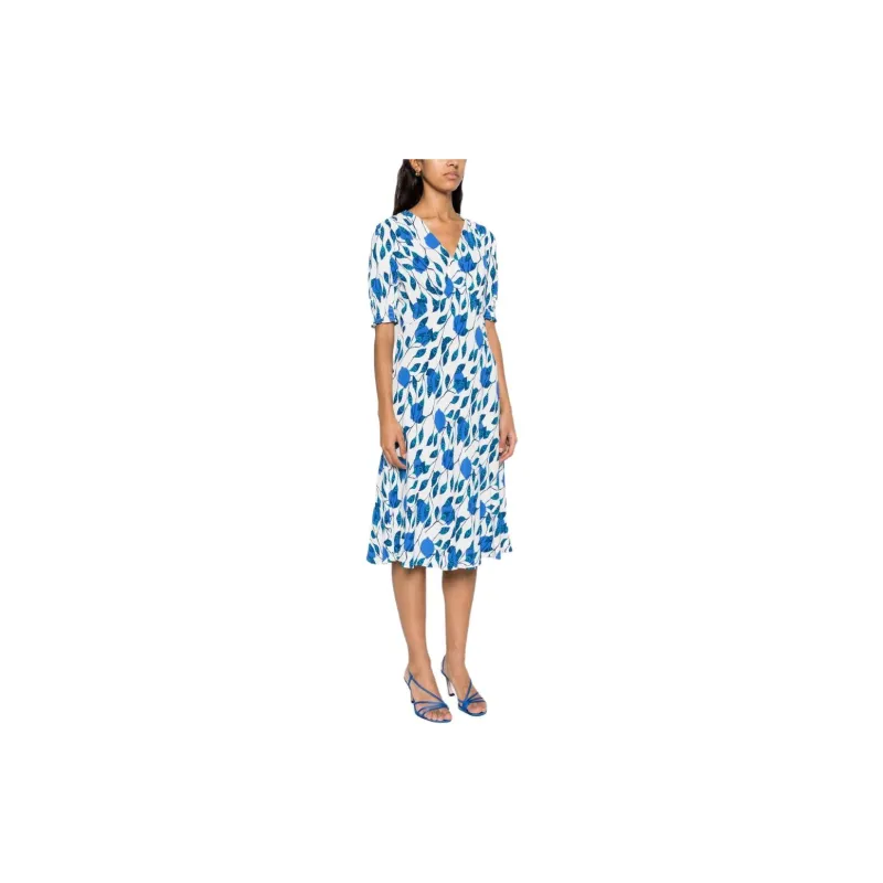 DVF Diane Von Furstenberg Jemma Crepe Midi Dress-3
