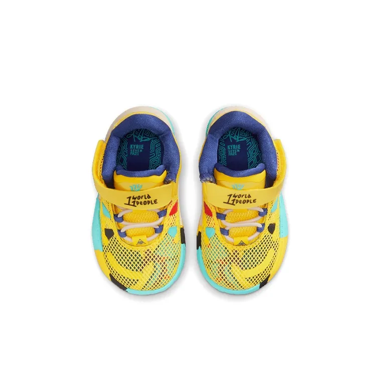 Nike Kyrie 7 1 World 1 People Mid Top Toddler Shoes Lemon Infant And Toddler-2