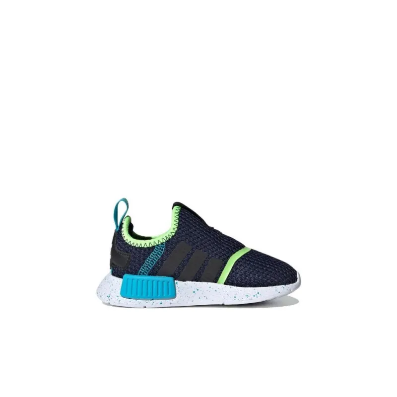 Adidas Originals NMD 360 Slip Resistant Shock Absorbers Low Top Toddler Shoes Blue Black Green Infant And Toddler-1