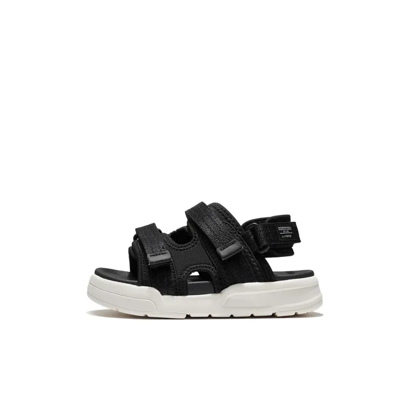 LINING YOUNG Sports Life Collection Breathable Children's Sandals Black Children Aged 3 7 Years Old-0