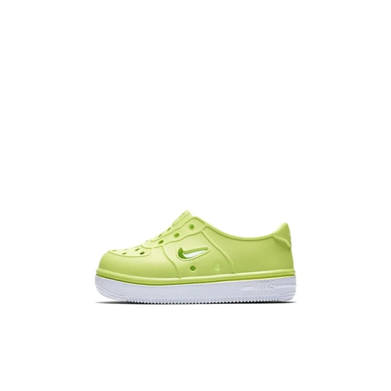 Nike Air Force 1 Lightweight And Breathable Low Top Skateboard Shoes Neon Green Infant And Toddler-0