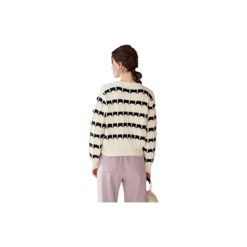 LOUISY AO Sweater Women's Ecru & Black-1