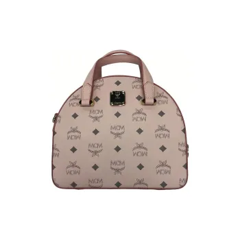 MCM Essential Visetos Origina Leather Shoulder Crossbody Bag Handbag Small Size Women's Haze Pink
