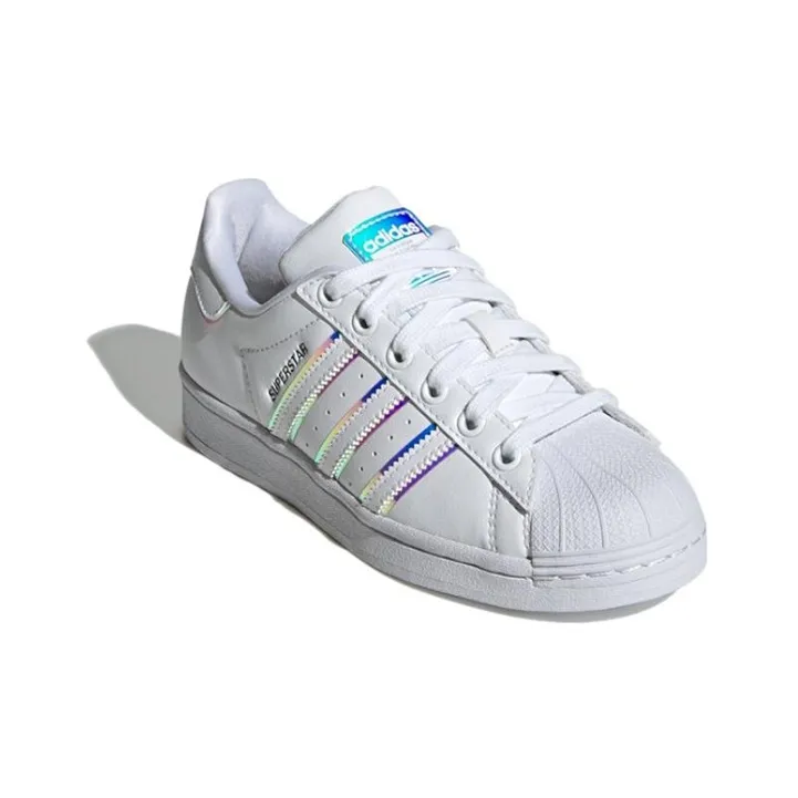 Adidas Originals J Anti Slip Wear Resistant Low Top Kids' Skateboarding Shoes White Teenagers-2