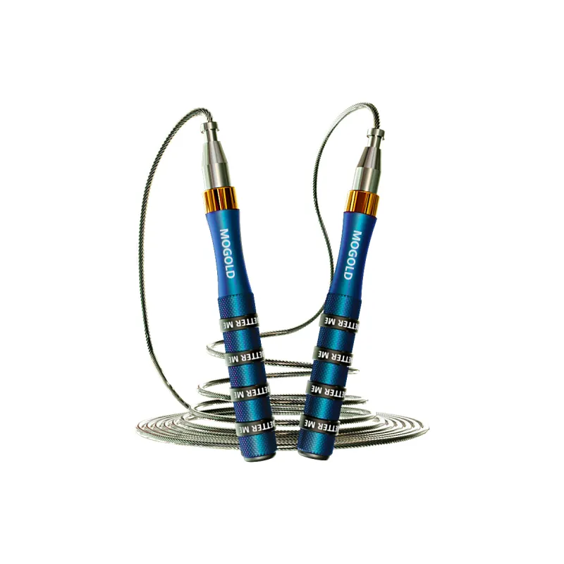 MOGOLD Fitness Training Non Countable Jump Ropes Adults Handle Material Aluminum Alloy, Rope Material Steel Wire 3m-10
