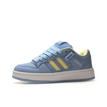 ABCYLM Slip Resistant Cushioning Impact Resistance Abrasion Resistant Low Top Skateboard Shoes Women's Blue Yellow